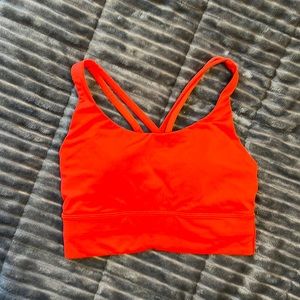 Size 4 Orange Lululemon Energy Bra